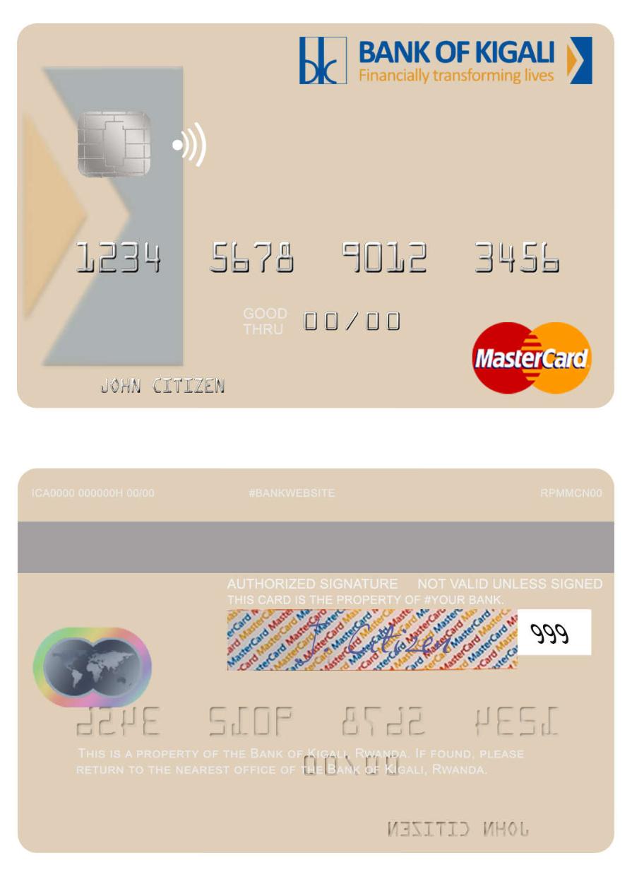 Rwanda Bank of Kigali mastercard